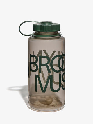 Logo Water Bottle, Gray & Green