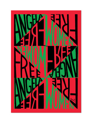 Women Free Angela Sticker by Faith Ringgold