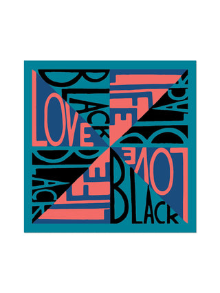 Black Light Series #6: Love Black Life Sticker by Faith Ringgold