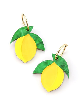 Sicilian Lemon Gold-Filled Hoop Earrings