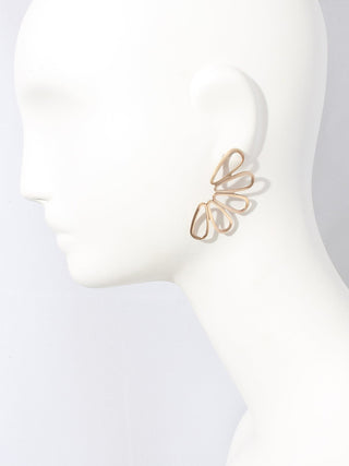 Floralique Earrings, Gold
