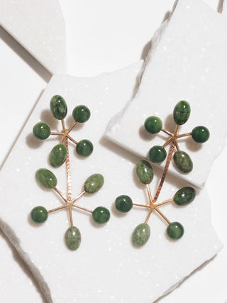 Margate Earrings, Olive