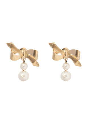 Pirouette Pearl Earrings, Gold