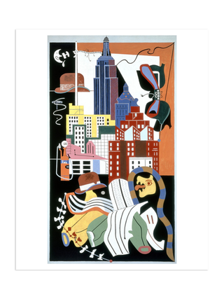 New York Mural Print by Stuart Davis