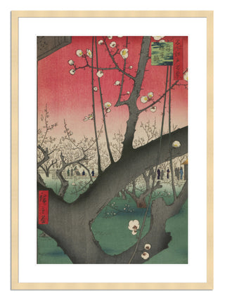 Plum Estate, Kameido (Kameido Umeyashiki), No. 30 Print by Utagawa Hiroshige