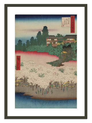 Flower Pavilion, Dango Slope, Sendagi, No. 16 Print by Utagawa Hiroshige