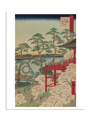 Kiyomizu Hall and Shinobazu Pond at Ueno, No. 11 Print by Utagawa Hiroshige