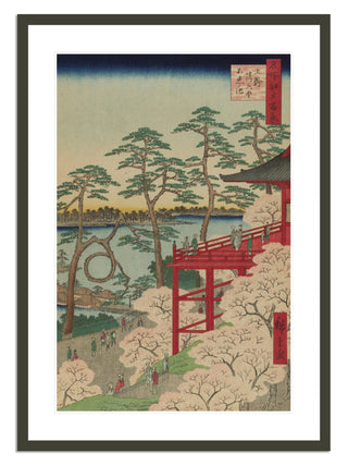 Kiyomizu Hall and Shinobazu Pond at Ueno, No. 11 Print by Utagawa Hiroshige