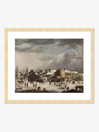 Winter Scene in Brooklyn Print by Francis Guy