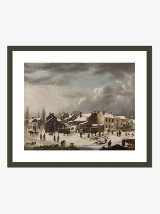 Winter Scene in Brooklyn Print by Francis Guy