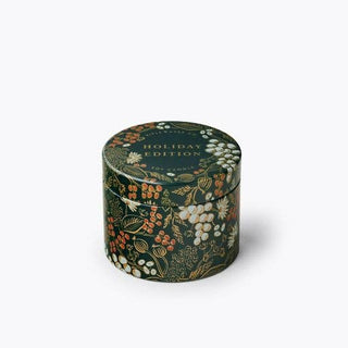 Holiday Tin Candle, Balsam Fir, Cranberry, and Cedarwood