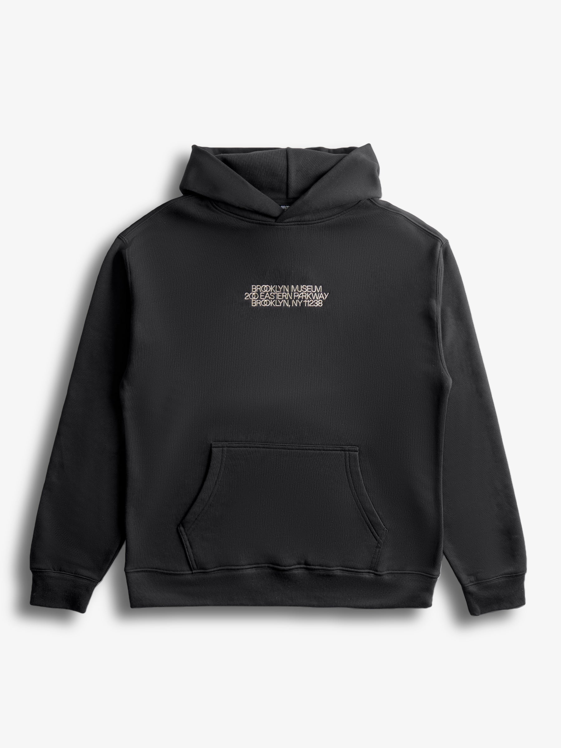 Black embroidered hoodie sale