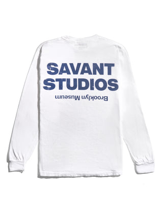 Savant Studios Long Sleeve Facade T-Shirt, White
