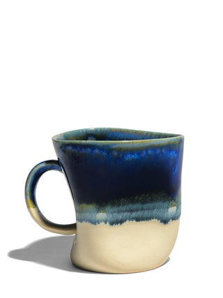 Distorted Mug, Blue Cream