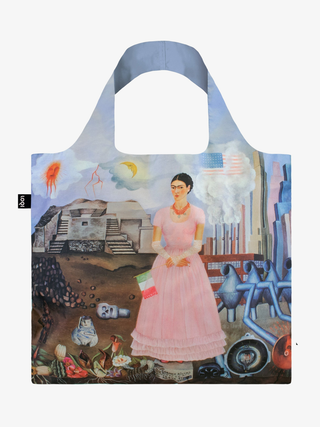 Self Portrait on the Borderline Recycled Bag by Frida Kahlo