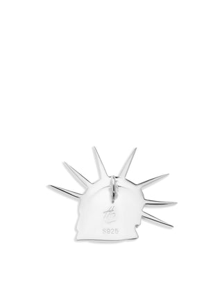 Lady Liberty Pendant With Ball Chain, Silver