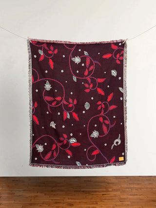 Place Soweto Tapestry Blanket, Plum