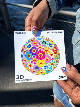 Flowerball 3D Dome Epoxy Sticker by Takashi Murakami