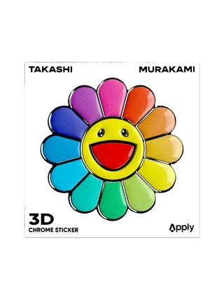 Smile On, Rainbow Flower Dome Epoxy Sticker by Takashi Murakami