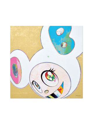 And Then x6 Gold & White: The Superflat Method Sticker by Takashi Murakami