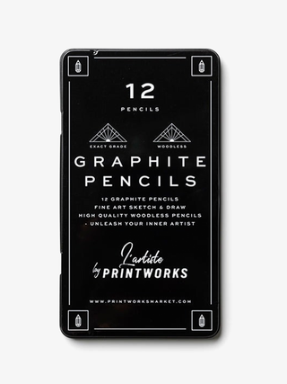 Printworks Colour Pencils (Set Of 12) - Graphite Printworks Colour Pencils (Set Of 12) - Graphite