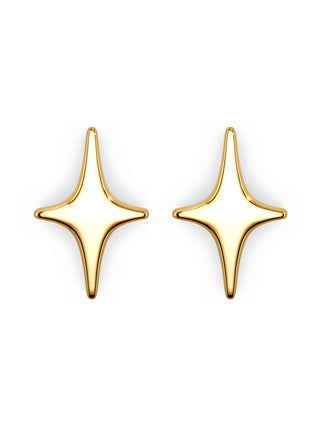 Big Sparkle Puffy Stud Earrings, Gold