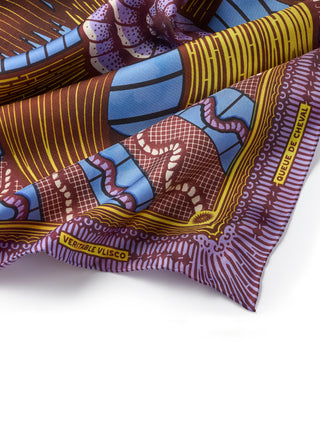 Horsetail Silk Scarf by Vlisco