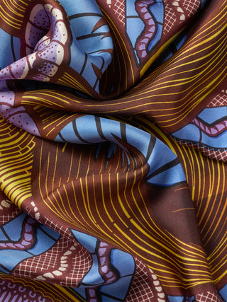 Horsetail Silk Scarf by Vlisco