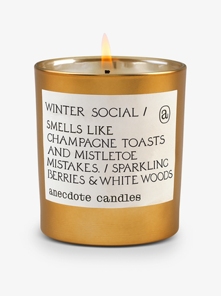 Winter Social (Berries & White Woods) Gold Tumbler Candle