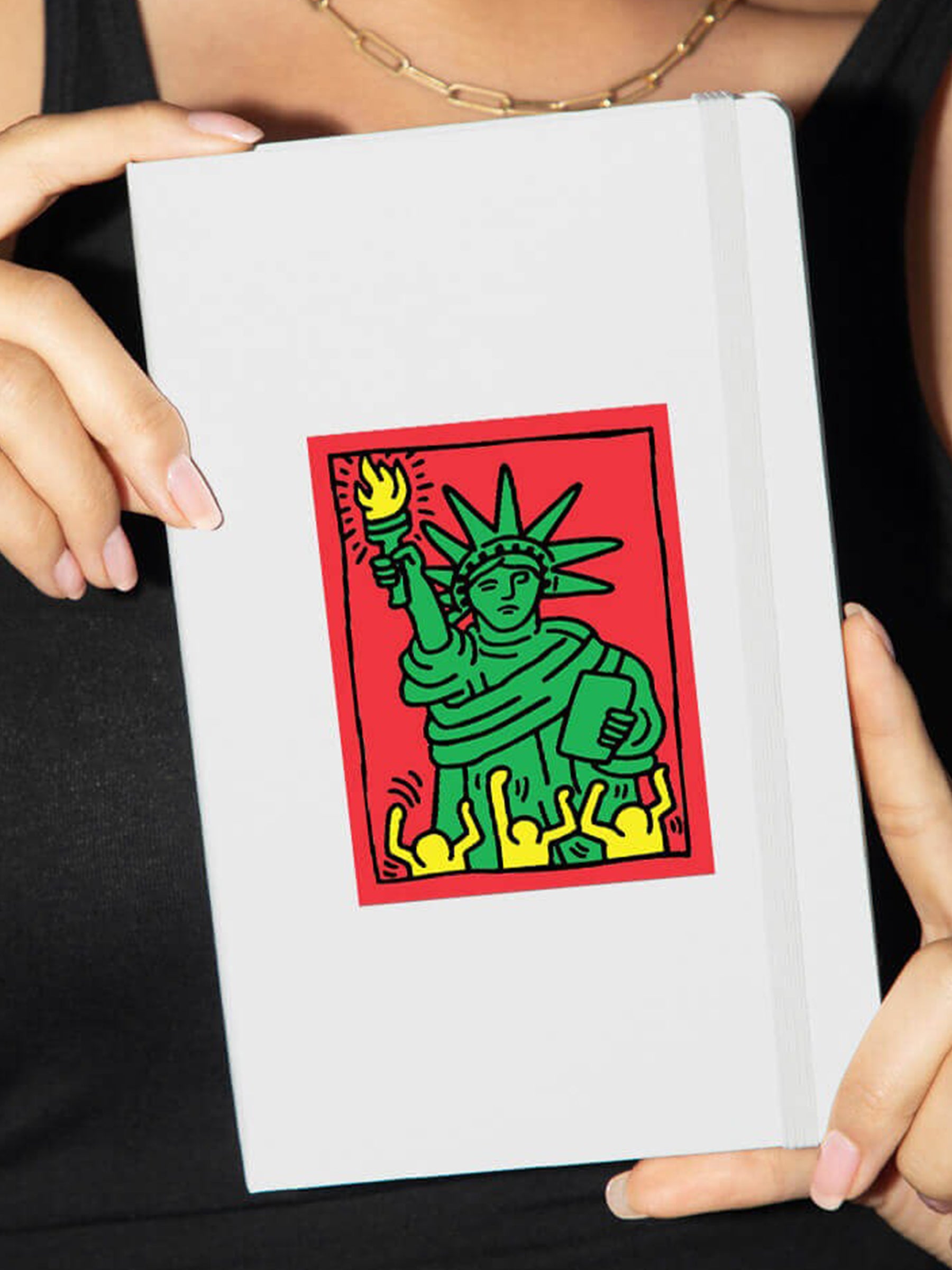 Statue of Liberty Sticker by Keith Haring – Brooklyn Museum