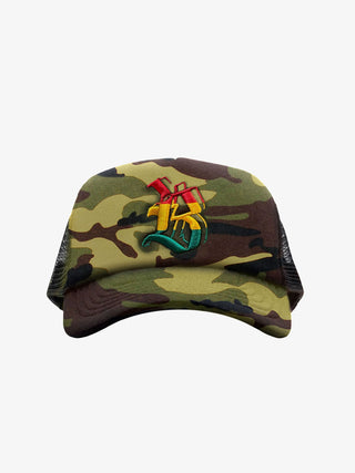 Brooklyn Rasta Trucker Hat  - Camo