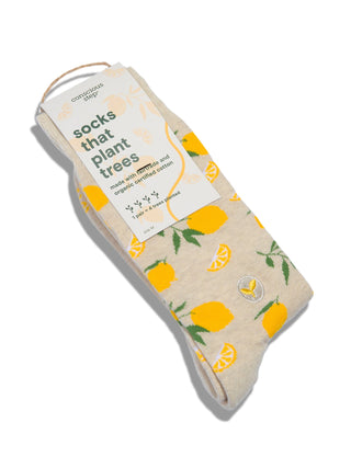 Socks that Plant Trees, Beige Lemons