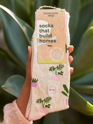 Socks that Build Homes, Pink Houseplants