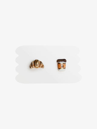 Coffee 'n' Croissant Mini Studs