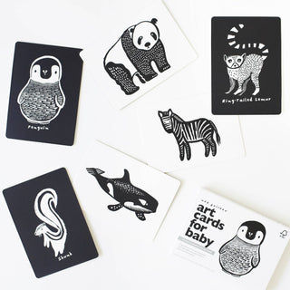 Art Cards for Baby - Black and White Animals