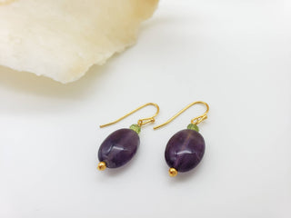 Classical Amethyst Drop Earrings