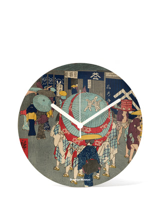 View of Nihonbashi Tori-itchome Wall Clock