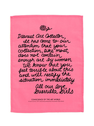 Dear Art Collector Handkerchief by Guerrilla Girls