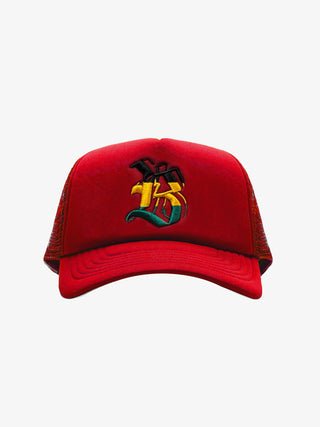 Brooklyn Rasta Trucker Hat - Red