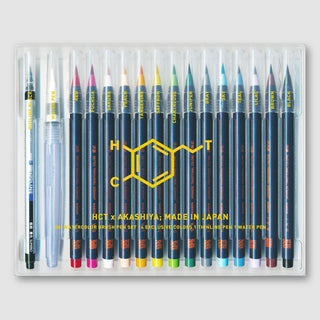 HCT x Akashiya Sai Watercolor Brush Pen Set 16Pc