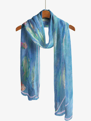 Sheer Scarf - Monet Water Lilies