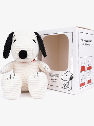 Plush Peanuts Snoopy Cream Corduroy in Gift box