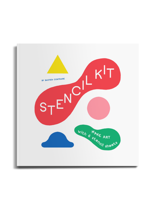 Stencil Kit: Blue Smile, Red Apple, Yellow Snake... by Bastien Contraire