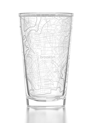 Brooklyn Map Pint Glass