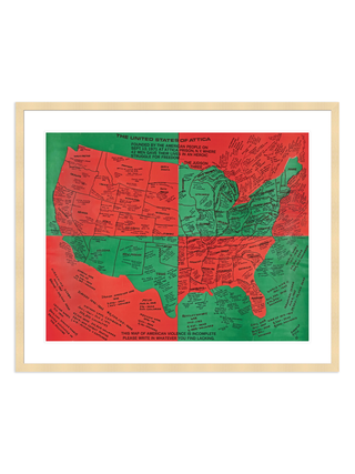 United States of Attica Print by Faith Ringgold