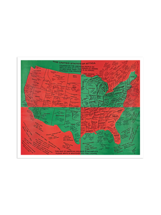 United States of Attica Print by Faith Ringgold