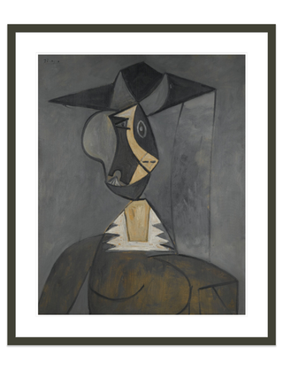 Woman In Gray Print by Pablo Picasso