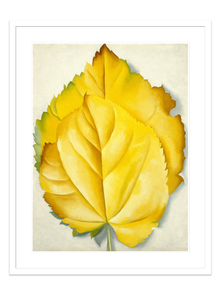 2 Yellow Leaves (Yellow Leaves) Print by Georgia O'Keeffe