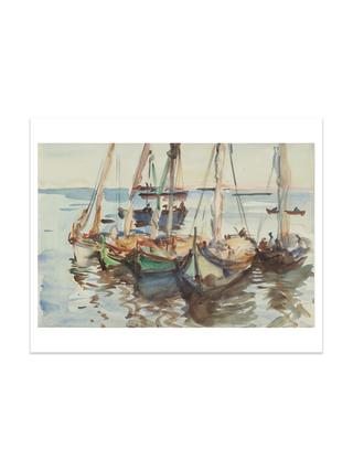 Portuguese Boats Print by John Singer Sargent