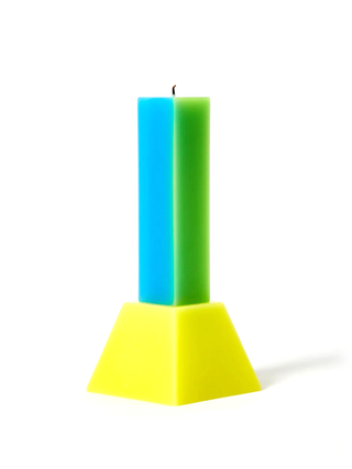 Happiness Pillar Candle, Blue Green by Yinka Ilori